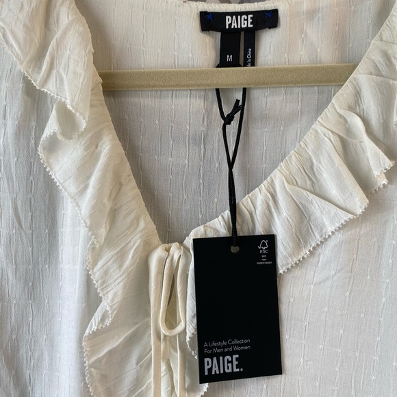 PAIGE Ivory Ruffle Blouse - Picture 3 of 4